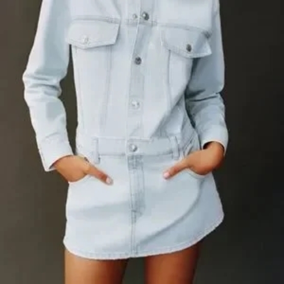 ZARA -- denim jacket dress - Picture 2 of 8